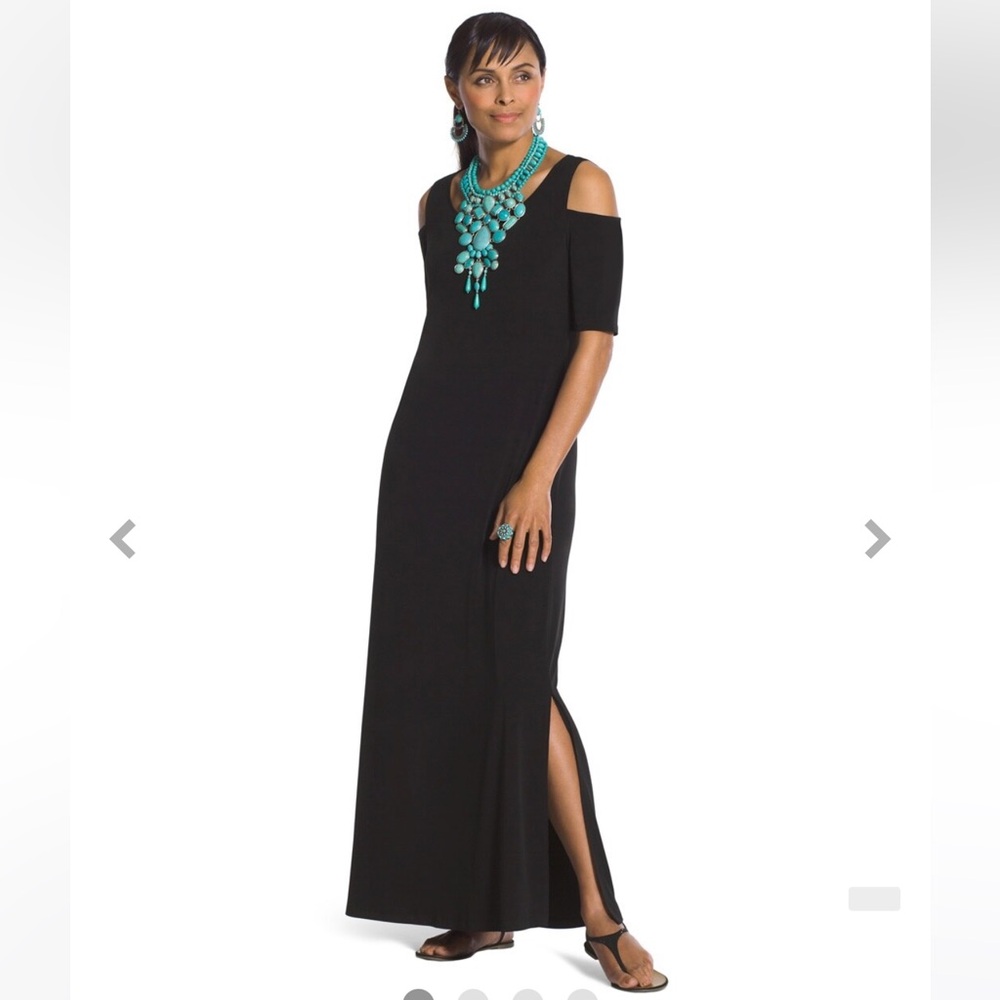 Chico’s Cold Shoulder Maxi Dress